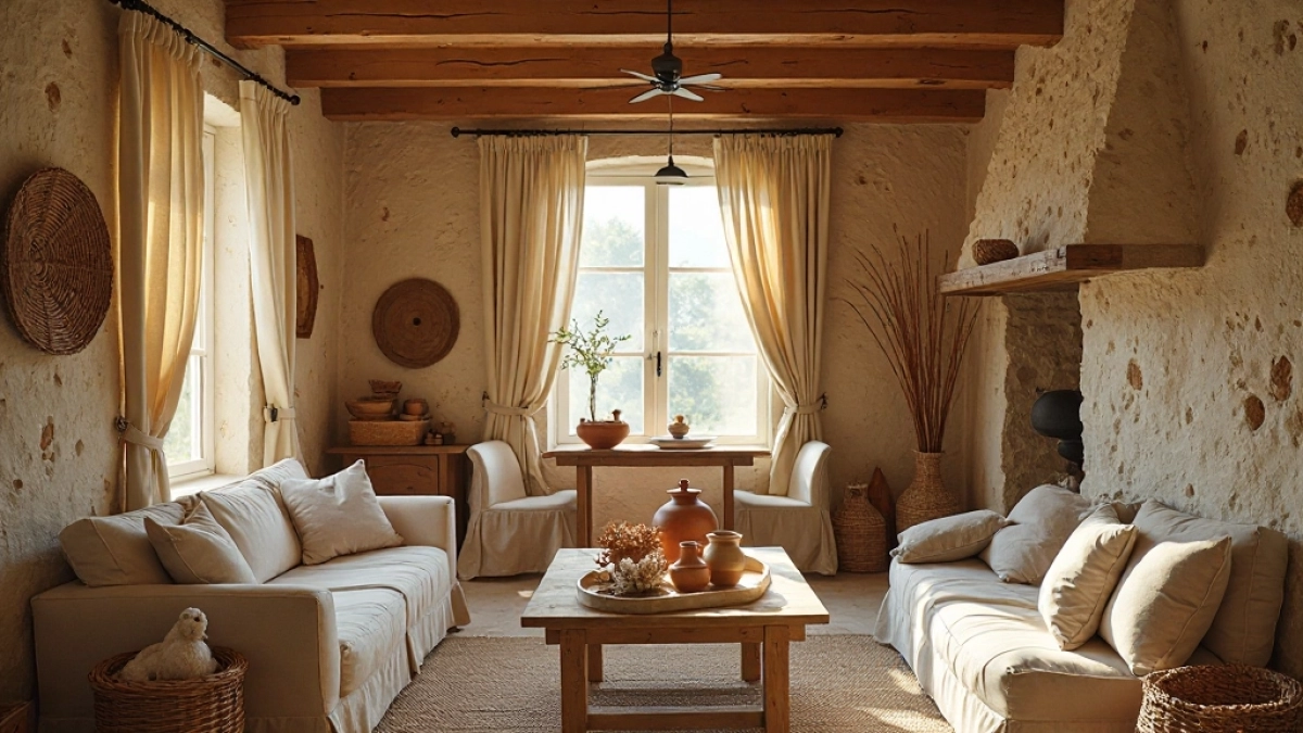 dom w stylu wiejskim wnętrze