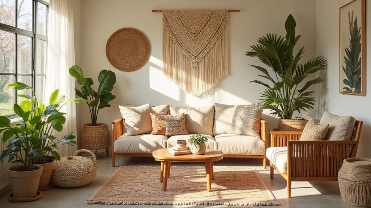 Elegancki styl boho wnętrza