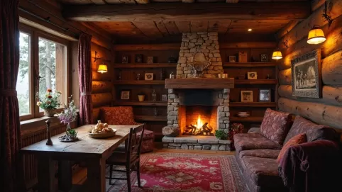 aranżacje wnętrz w stylu góralskim