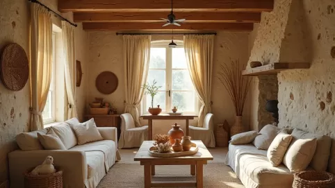 dom w stylu wiejskim wnętrze