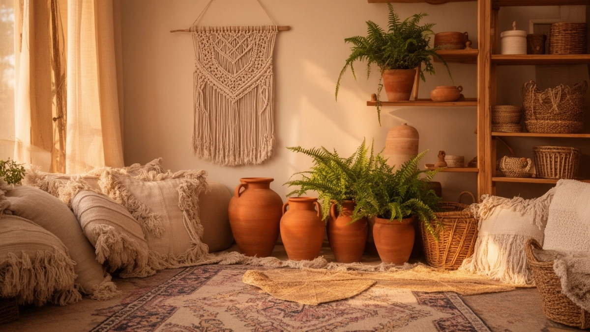 Styl boho chic wnętrze